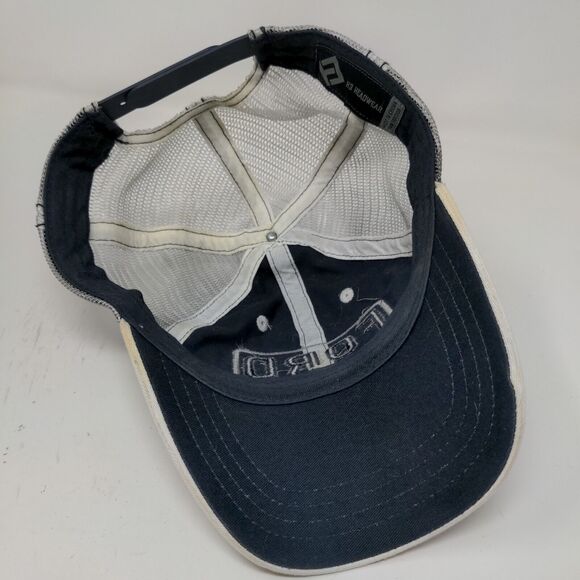 Ford Mens Meshback Snap Back Hat Blue White Embroidered Logo - Picture 10 of 12